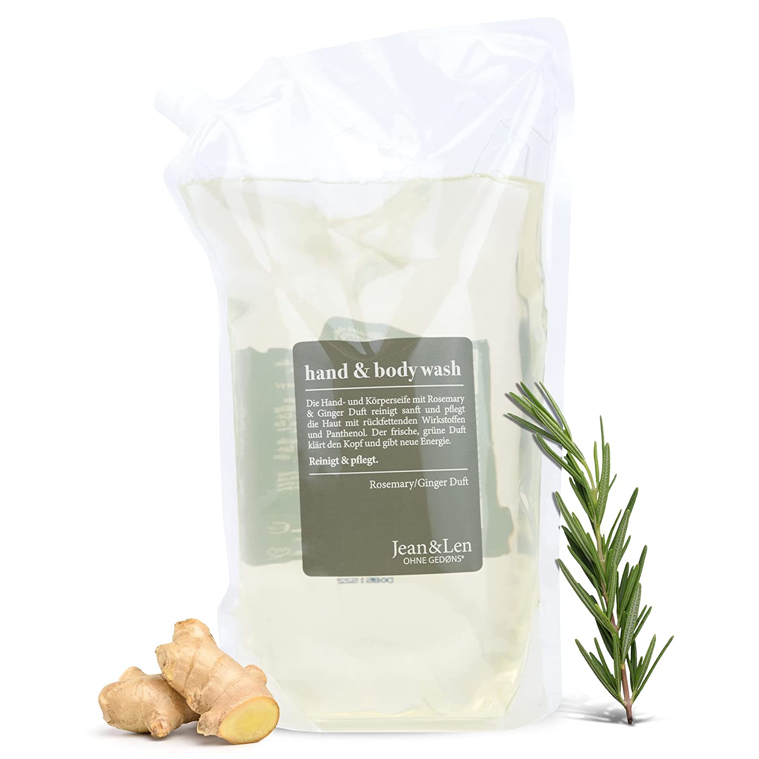 Jean und Len Handseife Rosemary / Ginger Nachfüllpack